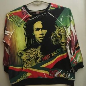 Blush Hot Music Reggae Party All Over Print Long Sleeve Shirt Made In The USA 3X